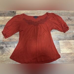 Banana Republic Burnt Orange Rust Blouse Women’s Medium